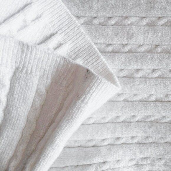 Abercrombie & Fitch White Fitted Rib Knit Mock Neck Sweater Dress size XS - Picture 14 of 15